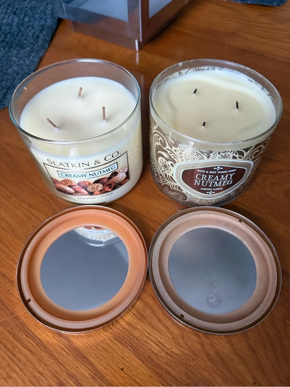 Bath and body works Creamy Nutmeg candles